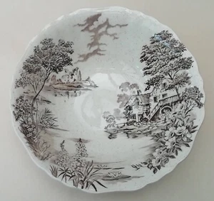 Vintage J & G Meakin Olde Avon Dale Serving Bowl 21cm Country Scene Tableware - Picture 1 of 8