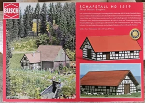 New/Unopened BUSCH HO Scale Wood Sheep Shelter Building Kit- Ships from USA - Picture 1 of 5