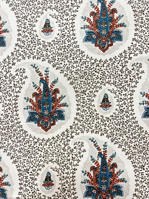 Fabulous Tilton Fenwick Duralee designer fabric "Zulla" pattern 26x26" cotton BR - Image 1 of 4