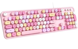 Wired Keyboard 104 Keys Full-Sized Typewriter Keyboards USB Plug and Play Off... - Picture 1 of 8