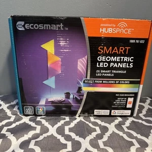 EcoSmartSmart Color Changing Dimmable 5 Geometric Triangle LED Light Panels New - Picture 1 of 8