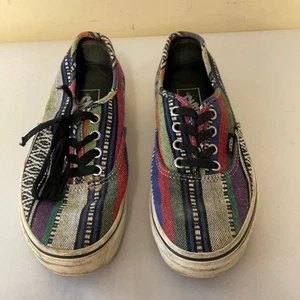 Vans Unisex Sneakers Shoes Black Blue Red Green  TB4R Stripe Low Top Lace Up W 7 - Picture 1 of 5