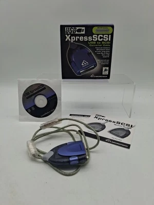 Cable convertidor Microtech XpressSCSI USB a SCSI DB25 Mac iMac G3 adaptador, PC - Imagen 1 de 4