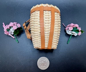 Vintage Pleasant Company American Girl Doll Samantha Nature Basket Bday Flowers - Picture 1 of 9