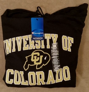 Colorado Buffaloes Champion Hoodie Sweatshirt 2XL Black Official Licensed NWT - Picture 1 of 7