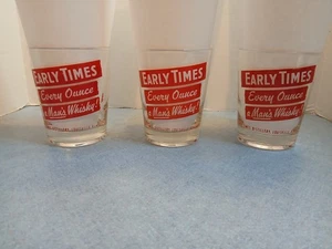 3er Set Early Times Hi Ball Gläser Texas Jigger Kentucky Bourbon Cocktail  - Bild 1 von 18