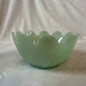 Fire King Jadeite Lotus Blossom Leaf Dessert Cup Bowl - Picture 1 of 4