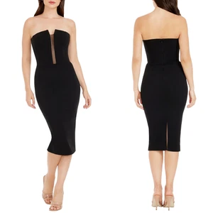 NEU KLEID THE POPULATION schwarz ERICA trägerloses KORSETT Etuikleid COCKTAILKLEID S - Bild 1 von 11