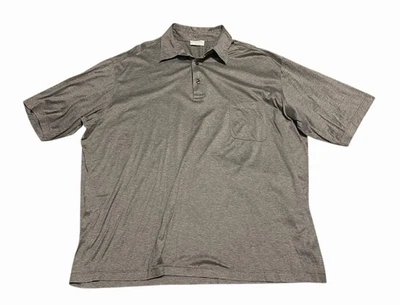 Polo Gran Sasso Hombre Talla 2XT Alto Gris Manga Corta Algodón Hecho en Italia Foto 1 de 4