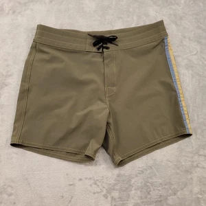 Birdwell Beach Britches Shorts Mens 34 Green Drawstring Board Shorts Swim USA - Picture 1 of 13