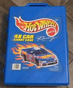 Vintage Hot Wheels Mattel 48 Auto Hartschalenkoffer Racing blau 44 Dale Earnhardt - Bild 1 von 6