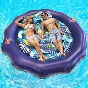 Tanning Pool Lounger Float, Extra Large Inflatable Pool Floats Adult Heavy Du... - Picture 1 of 7