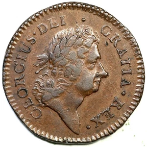 1722 4.1-Bb.2 R-4 Wood's Hibernia Halfpenny Colonial Coin - Picture 1 of 2