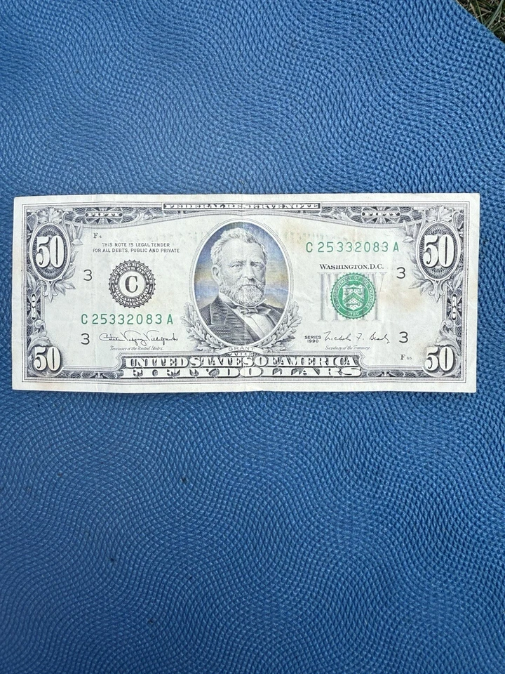1990 Series 50 Dollar Bill C25332083 A Great Condition Circulated - Image 1 of 1