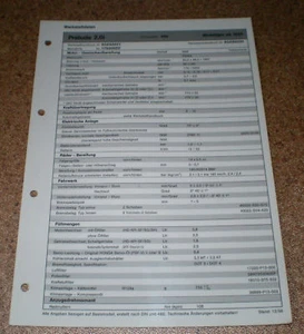 Hoja De Inspección Honda Prelude 2,0i Desde 1999! - Imagen 1 de 1