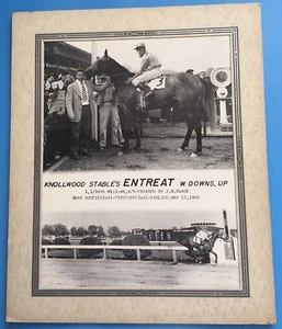 *ENTREAT* 1950 HORSE RACE / RACING WINNER'S CIRCLE ORIGINAL PHOTO Pimlico - Picture 1 of 3
