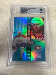 Sylvain Blouin 2002 Ultimate Mem. Rookies - BGS GRADE 9 NM Beckett - #38 Habs - Imagen 1 de 2