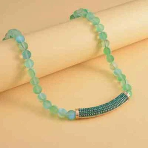 NEU Grün Aurora Borealis Glas Österreich Kristall Böhmischer Stil Halskette 20" AA3 - Bild 1 von 5