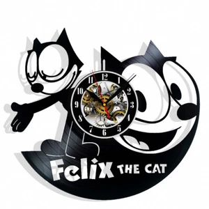Felix El Gato Vinilo Reloj de Pared Regalo Cumpleaños Vacaciones Arte Hogar Habitación Diseño de Decoración - Imagen 1 de 5