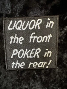 LIQUOR & POKER VINTAGE HAT VEST PATCH BADGE HIPSTER BIKER FUNNY NOVELTY #15 - Picture 1 of 4