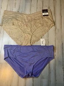 No Boundaries 1 Beige Nylon Lace & Purple Hipsters Size XXXL(21) . (Lot Of 2) Nw - Picture 1 of 15