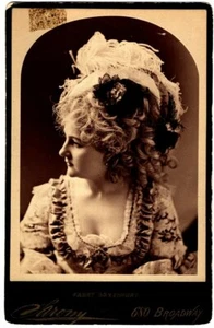 *FOTO DE GABINETE GRAN ACTRIZ FANNY DAVENPORT 1875 NAPOLEÓN SARONY* - Imagen 1 de 2