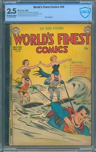 World's Finest Comics #60 ⭐ CBCS 2.5 ⭐ Superman Batman Golden Age DC Comic 1952 - Bild 1 von 3