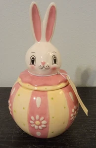Carnival Cottage Johanna Parker Easter Spring Rabbit Cookie Jar Brand New - Picture 1 of 5