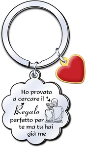 Regalo San Valentino Portachiavi Idee Regalo per Anniversario Portachiavi Coppia - Foto 1 di 12