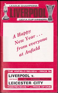 Liverpool V Leicester City 1973/74 01-01-1974 División 1 Incluye F.L.R. - Imagen 1 de 1