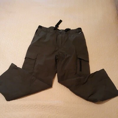 B.C. ROPA Pantalones de senderismo/carga para hombre M 36 forrados verde oliva usados en excelente estado Foto 1 de 4