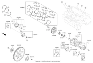 230403FAA0 Genuine RING SET-PISTON For Hyundai Genesis G90, Ioniq EV 16 /DHL - Picture 1 of 1