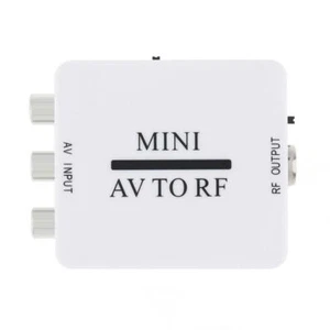 RCA to RF Modulator Converter Composite Audio Video Adapter Old TV Coaxial Port - Picture 1 of 9