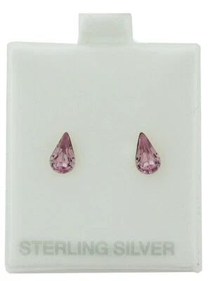 LAB AMETHYST  1.08 Cts STUD EARRINGS .925 SILVER - New With Tag - Image 1 of 3