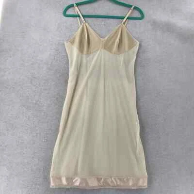 Camisón Vanity Fair satinado para mujer 36 S beige lencería camisón sin mangas EE. UU. Foto 1 de 4