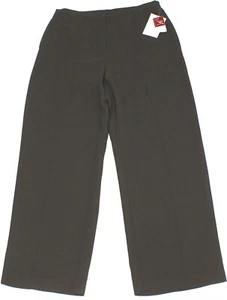 JM Collection Women's Vine Green Polyester Flat Front Dress Pants, 12P (31X28) - Picture 1 of 3