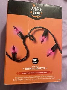 Hyde and Eek! Halloween 100 Lights Purple Mini NEW 21 Ft - Picture 1 of 6