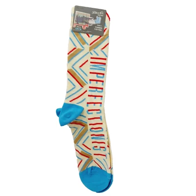 Calcetín Azul Q Crew Hombres Mujeres Perfeccionista Imperfeccionista Perfección COMBO  Foto 1 de 4