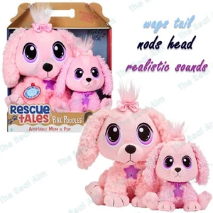 RETTUNGSGESCHICHTEN Adoptierbare PINK PUDEL Mama & Welpe wedelt Schwanz RINDEN nickt Kopf NEU - Bild 1 von 5