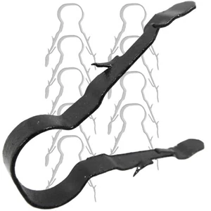 Metal Cable Clips Black for 9 - 11mm Round Cable Fireproof Linian Pack of 10 - Picture 1 of 12