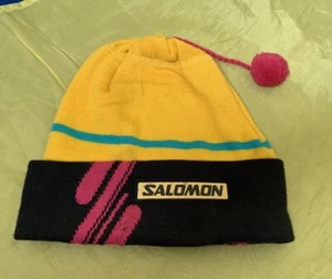 SALOMON VINTAGE WINTER SKI BEANIE WOOL HAT - Picture 1 of 5
