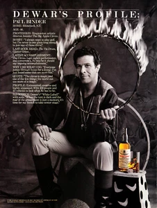 DEWAR'S WHISKY AD #10 RARE 1989 PAUL BINDER - Picture 1 of 2