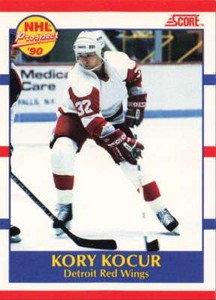 1990-91 Score NHL Prospect Kory Kocur Detroit Red Wings #384
