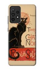 S2739 Chat Noir Black Cat Vintage Case For Samsung Galaxy A52