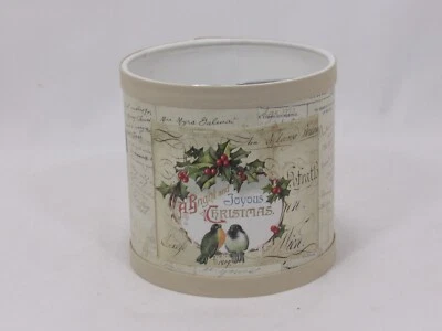 Monahan Paper Joyous Christmas Paper Post Card Lamp shade, 5" candelabra clip on - Image 1 of 2