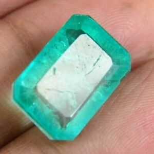 8.80Carat Green Emerald Cushion Shape Cut Gemstone For Jewelry