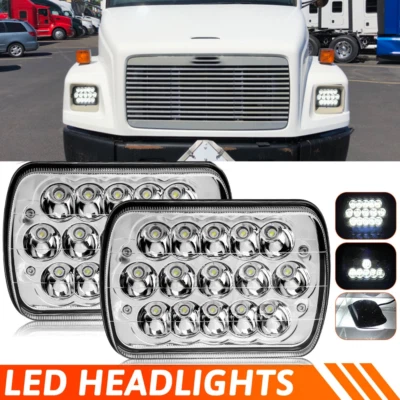 2pcs 7X6" LED Headlights Hi/Lo Sealed Beam For Freightliner FL112 FL60 FL70 FL80 - Image 1 of 4