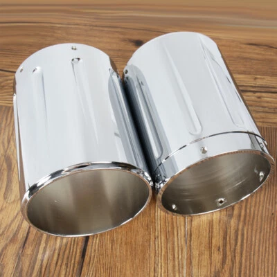 Puntas de extremo de cubierta de escape de metal cromado para Victory Hardball Cross Country Foto 1 de 4