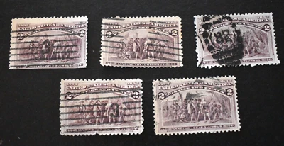 5 - 1893 US Scott #231 - 3 Cent Columbian Expo - Used/NG/LH&NH/F-VF.  b - Image 1 of 2