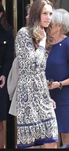 130. Abito Tory Burch Chrissy blu reale hudson raro duchessa Kate XS nuovo con etichette $395